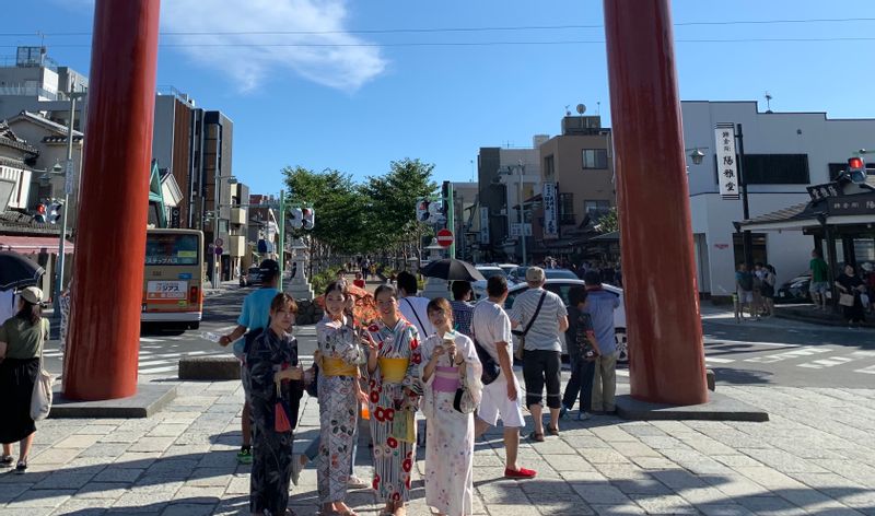 Chiba Private Tour - Wearing rental yukata with my friends in Kamakura