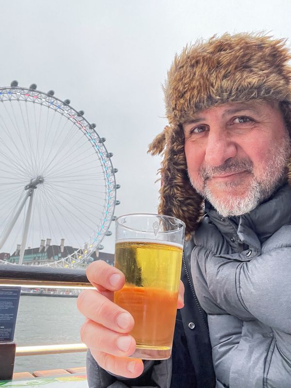 London Private Tour - London Eye and me, having a pint at a secret pub :) 