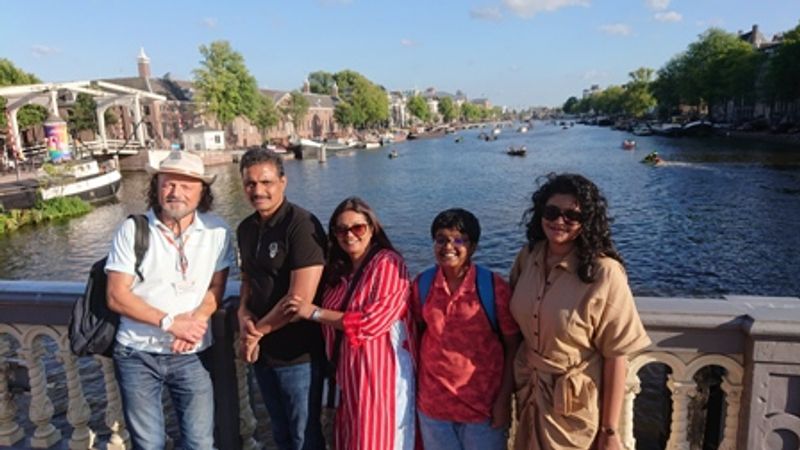 Rotterdam Private Tour - Amsterda, at Blue Bridge and river Amstel