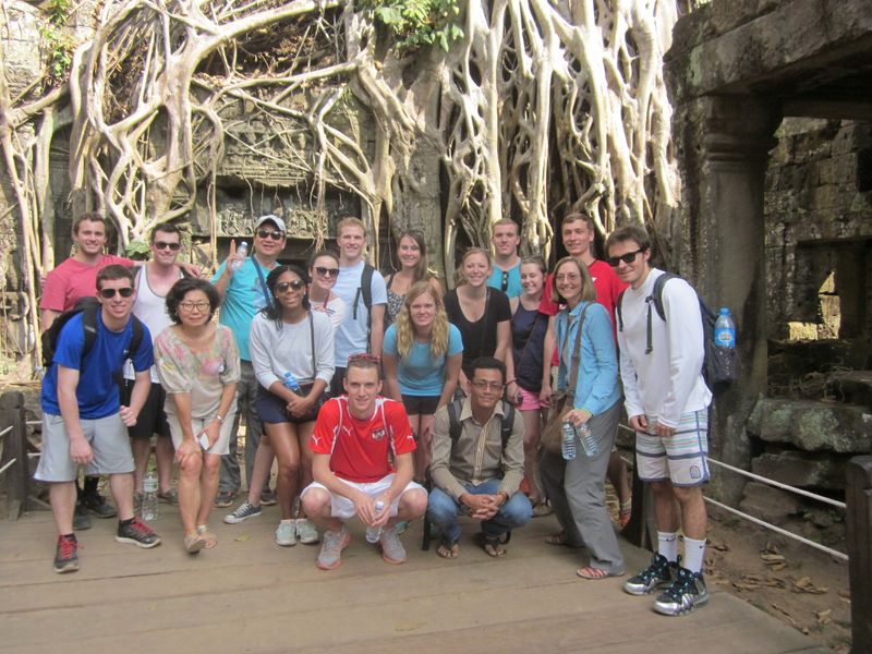 Siem Reap Private Tour - Thom and guests at Ta Prohm Temple