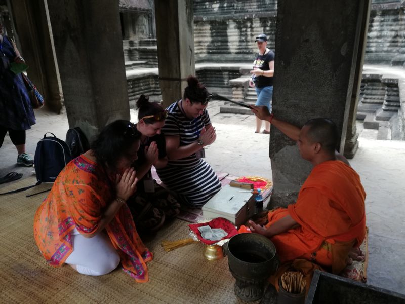 Siem Reap Private Tour - Blessing by Monk