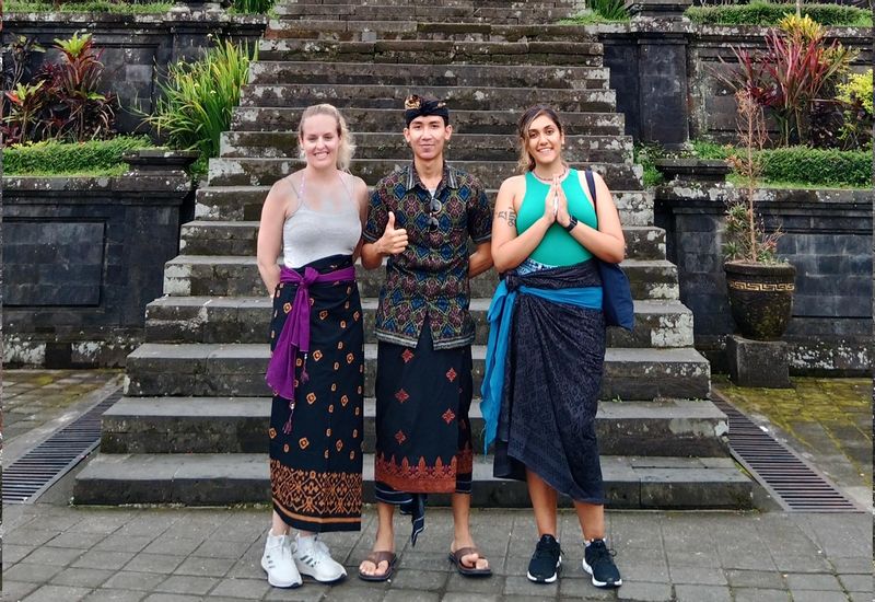 Bali Private Tour - Nyoman Junior at front gate of Besakih Temple