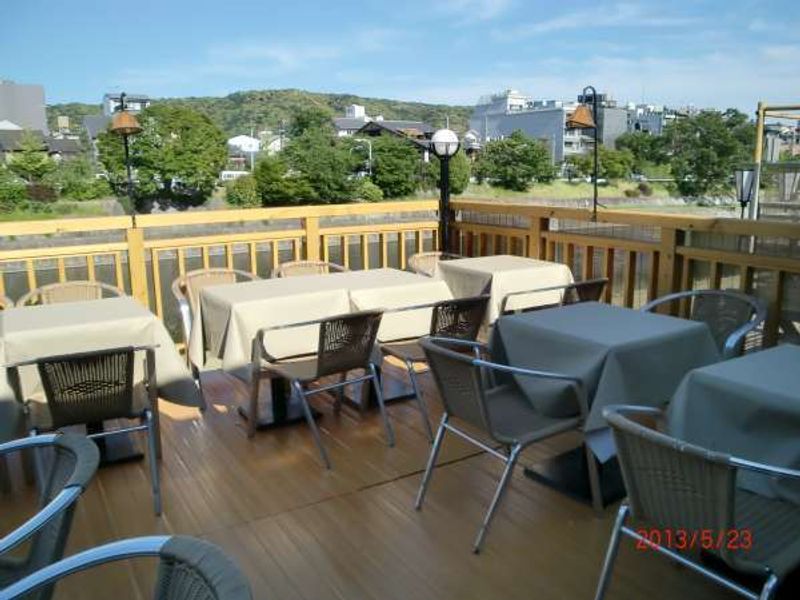 Osaka Private Tour - From May to September people enjoy meals on verandas of restaurants along the river Kamo.