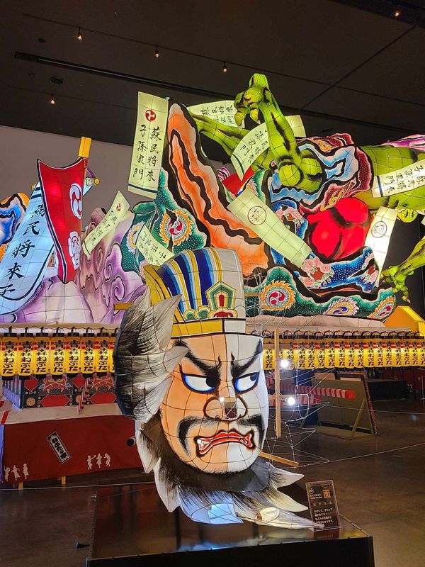 Aomori Private Tour - A Nebuta foat displayed in Nebuta Museum WA-RASSE.