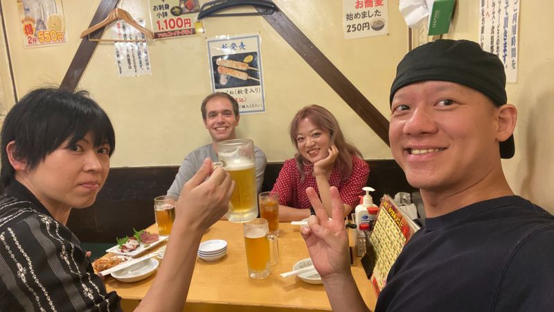 Tokyo Private Tour - having fun with my foreign friends