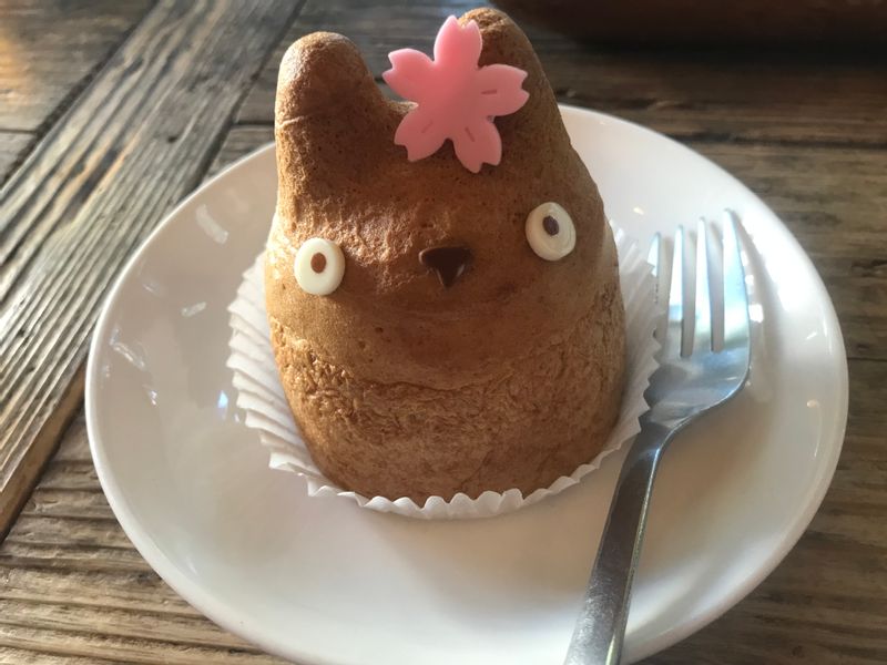 Saitama Private Tour - Totoro cream puff at TOLO Coffee & Bakery