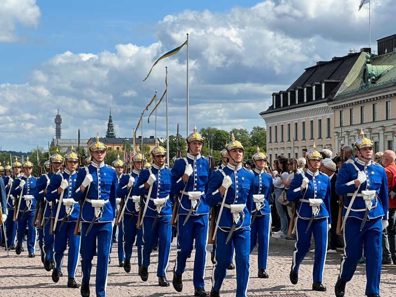 Stockholm Private Tour - The daily change of guards outside Stockholm Palace