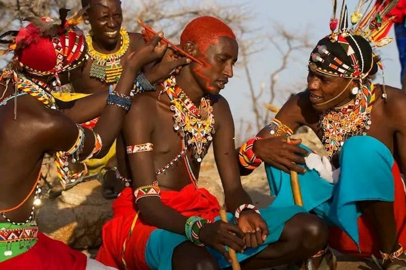 Nairobi Private Tour - During a cultural ceremony in Samburu county. The people are from the Samburu community.