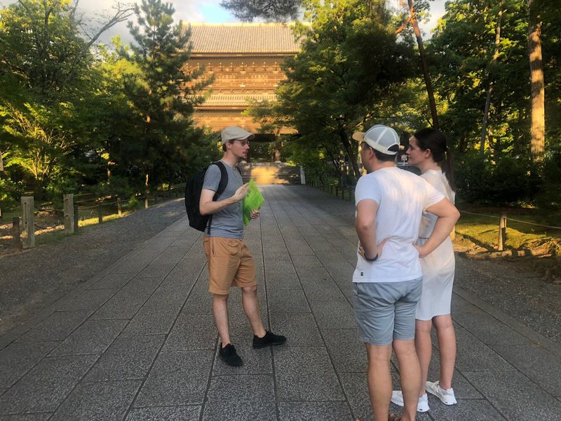 Kyoto Private Tour - Tourists from the United States listening to my talk on the grounds of Nanzen-ji Temple.