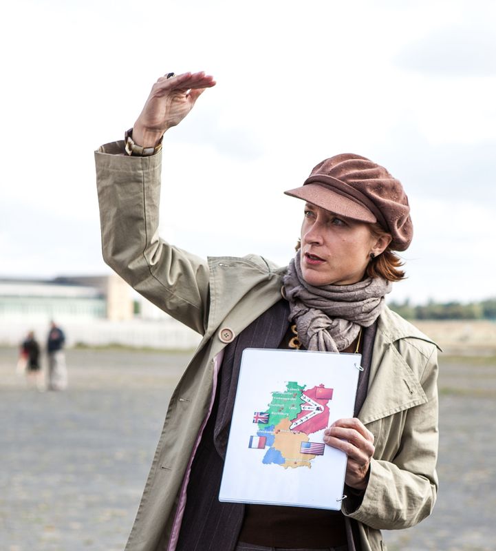 Berlin Private Tour - Janna at former Airport Tempelhof, Berlin, site of air lift to West Berlin, Germany