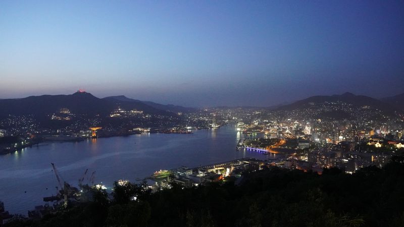 Nagasaki Private Tour - The night view from Nabekanmuri.