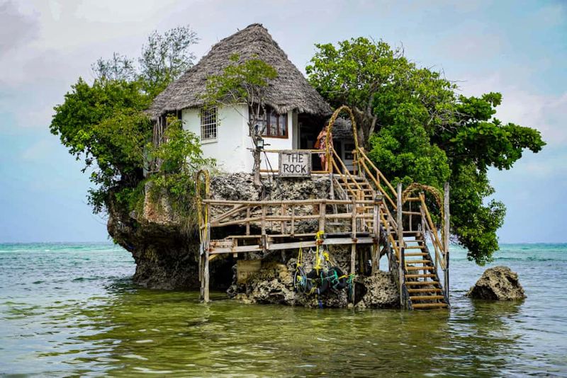 Zanzibar Private Tour - It's time to unwind in The Rock paradise restaurant!