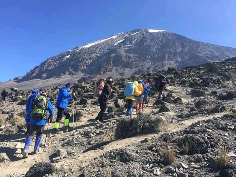 Kilimanjaro Private Tour - On the way to Barafu camp on Kilimanjaro