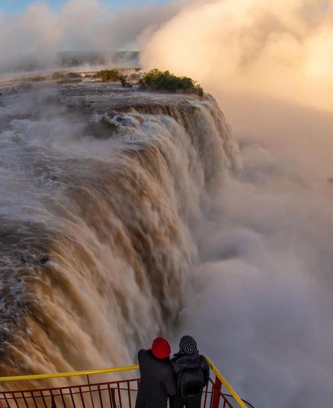 Iguazu Falls (Brazil) Private Tour - Brazilian footbridge image during flood.