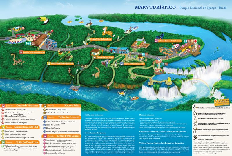 Iguazu Falls (Brazil) Private Tour - Cataratas map Brazilian side.