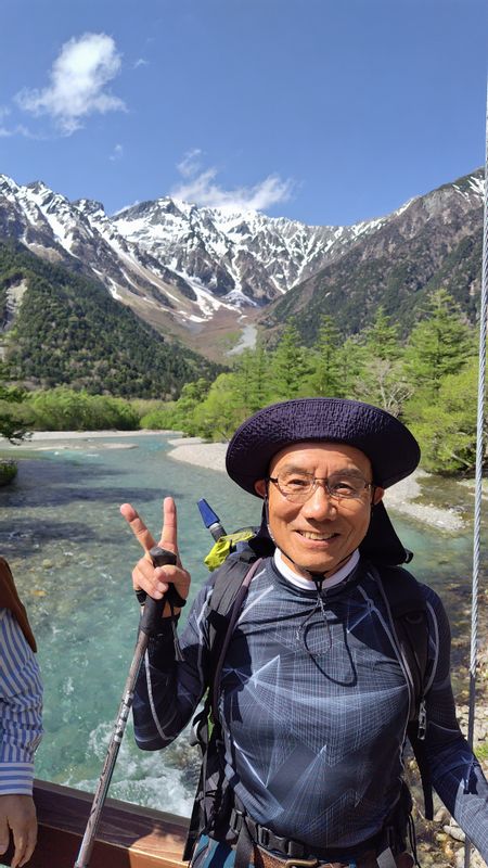 Akita Private Tour - At famous Kappabashi Bridge in Kamikochi