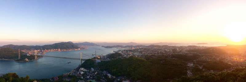 Fukuoka Private Tour - Panorama sunset view from Shimonoseki side. There is a mountain called "Hino-Yama" altitude 268m and you can easily get to this viewing spot by cable car or by a car. Sunset, night, it gives you a variety of scenery. 