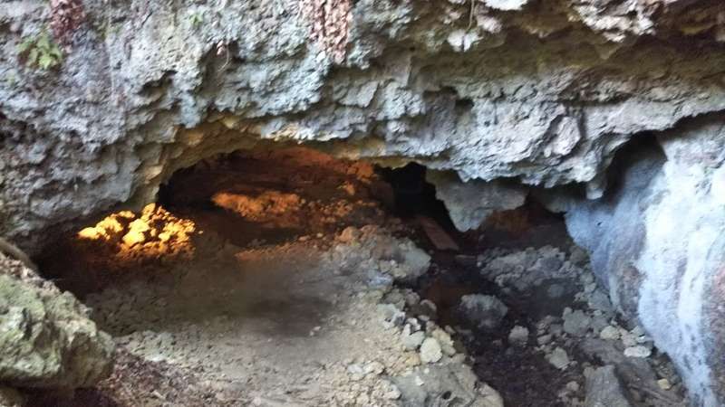 Okinawa Main Island Private Tour - This is the secret place for a limestone cave. You have to change your shoes because you need to walk in the meadow in the cave. In the 200 m long cave, you see red limestone and white limestone. 