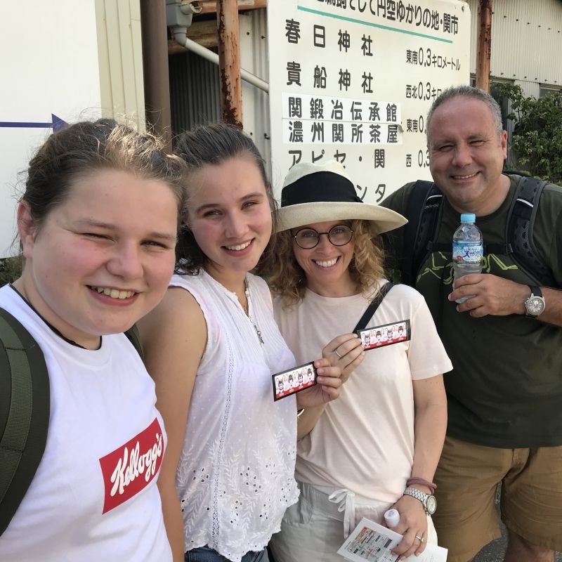 Gifu Private Tour - A lovely Canadian young family visited Seki, touring Swordsmith museum and buying some cutlery at shops.