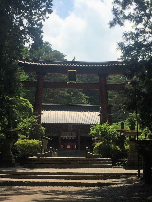 Mount Fuji Private Tour - One of the biggest wooden Torii gate in Japan standing in Kitaguchi Hongu Fuji Sengen-jinja Shrine