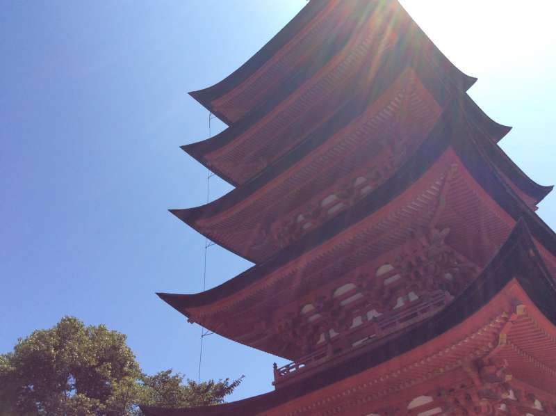 Hiroshima Private Tour - five storied pagoda in Miyajima