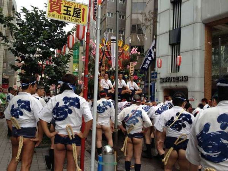 Fukuoka Private Tour - One scene of Yamakasa festival. It is held in Fukuoka city in mid-summer