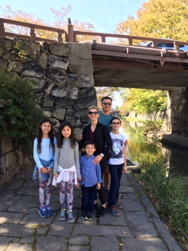 Kobe Private Tour - Lovely family strolling along a quiet canal in Ohmi-hachiman city, near Lake Biwa, in Shiga Prefecture