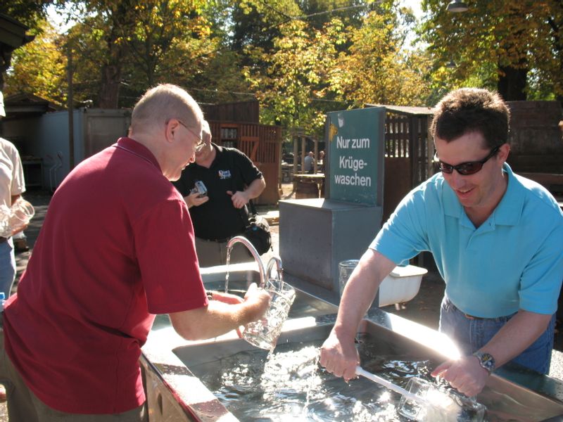 Munich Private Tour - Washing the glasses at Hirchgarten