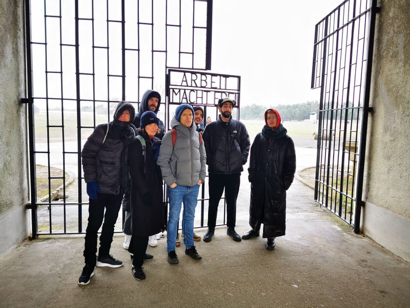 Berlin Private Tour - A group of travelers on a tour at the camp