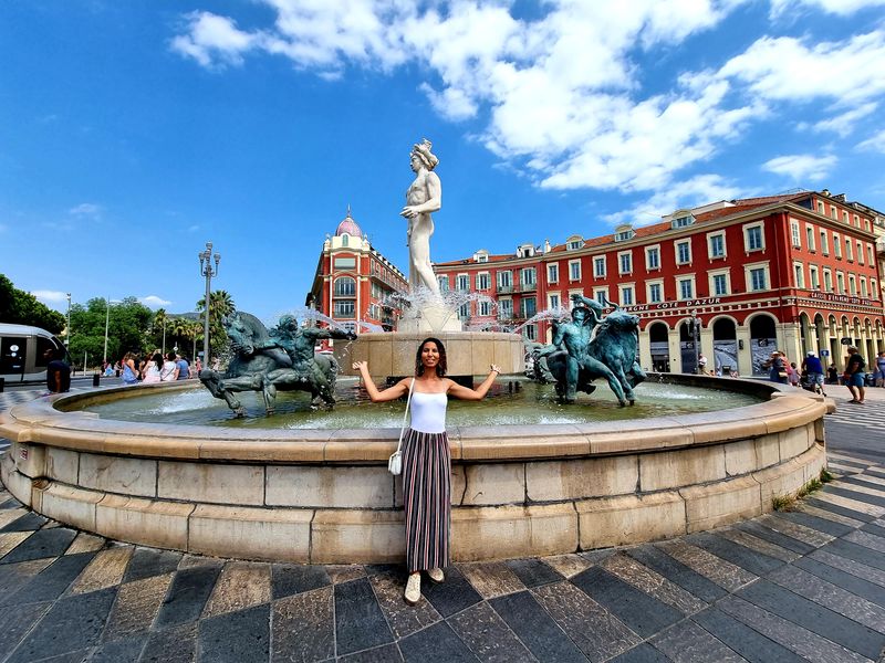 Nice Private Tour - Fountain of the Sun, Place MAssena,The Meeting Point.