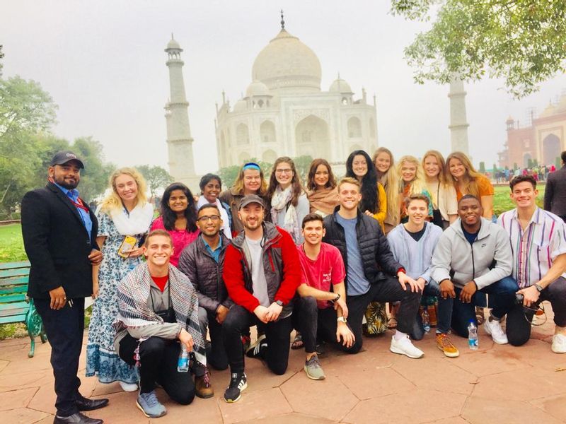 Delhi Private Tour - At Taj Mahal With Our Happy Guest