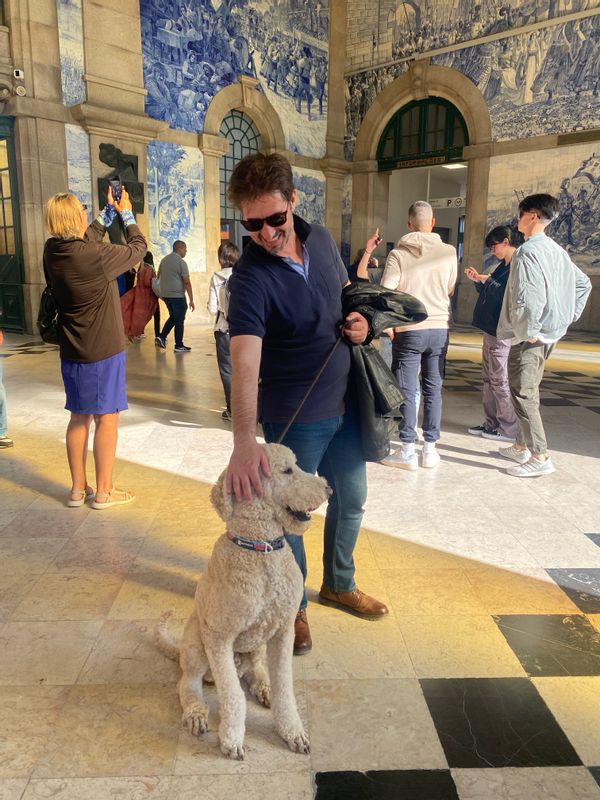 Porto Private Tour - Guide and dog at São Bento Station :)