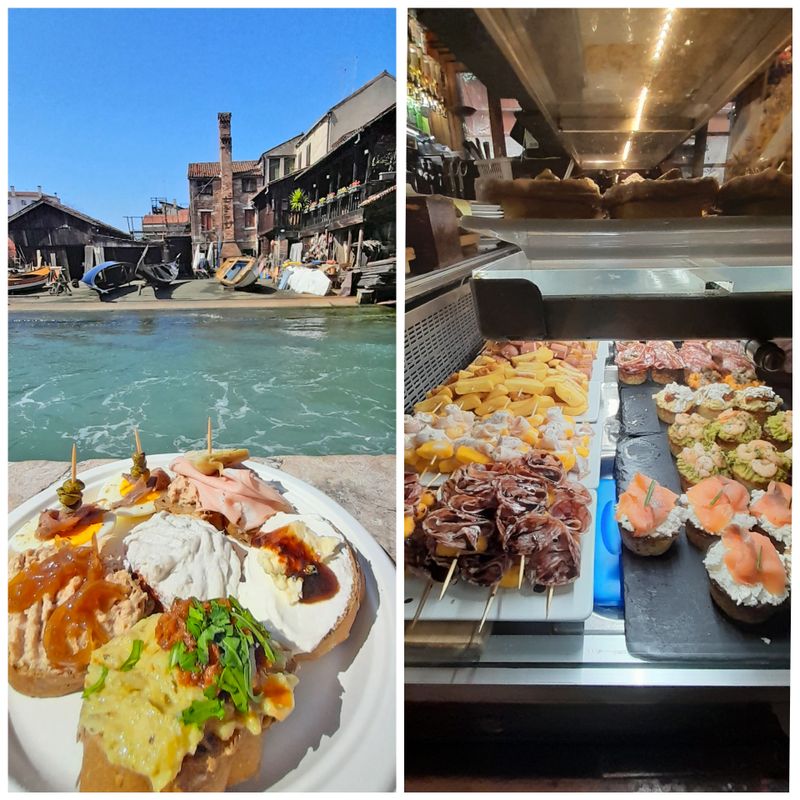 Venice Private Tour - Local street food degustation in a bacarò in front of the gondola service station