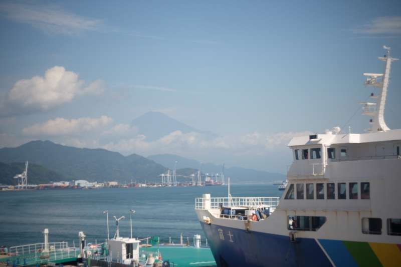 Shimizu Private Tour - Shimizu Port in summer, with Mt. Fuji in the background