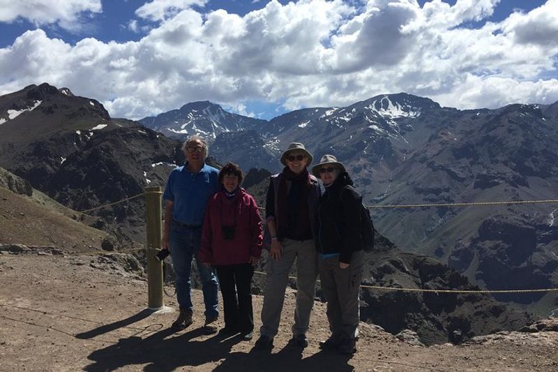 Santiago Private Tour - Our clients enjoying the views of the Andes in our tour