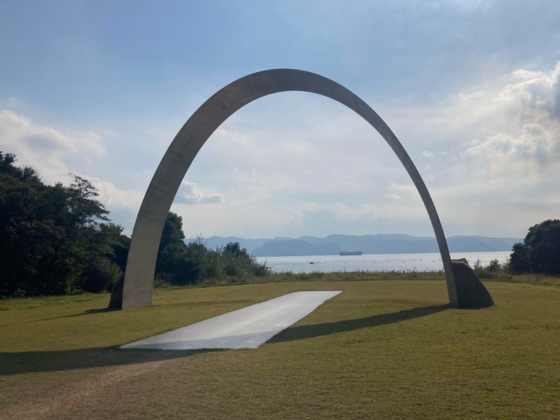 Kagawa Private Tour - Outdoor artwork at Lee Ufan Museum