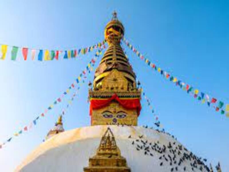 Kathmandu Private Tour - Swayambhunath: The all-seeing eyes of Buddha watch over Kathmandu from this iconic hilltop stupa, radiating spiritual serenity.