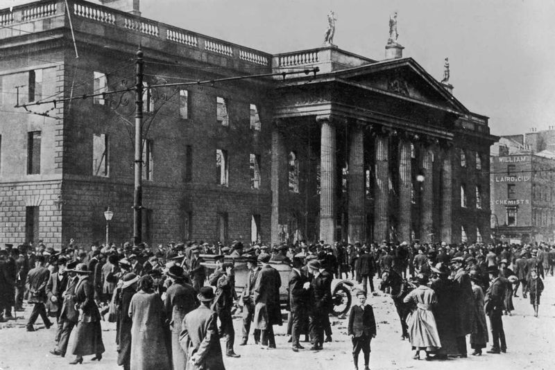 Dublin Private Tour - The GPO post the British artillery bombardment.