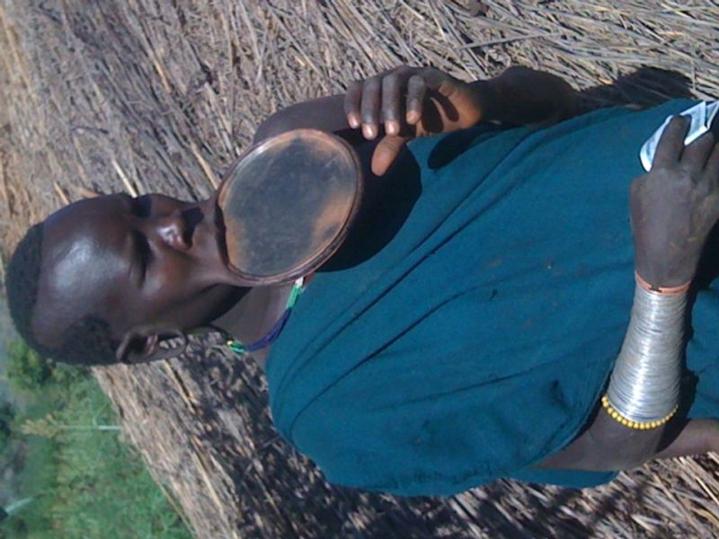 Addis Ababa Private Tour - Mursi woman with her lip plate