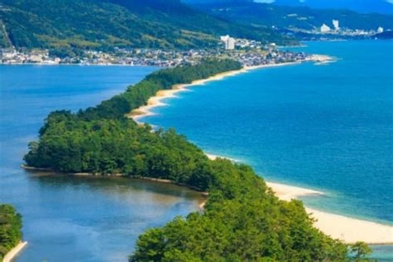 Kyoto Private Tour - The close pcture of the sandbar bridge extending from the Honshu Island.