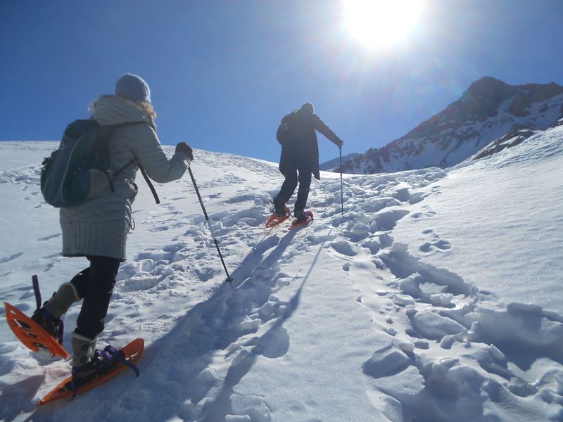 Mendoza Private Tour - full cover with snow with great sun. The only trace are our steps