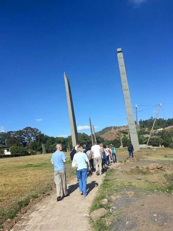 Addis Ababa Private Tour - Customers visiting the Stele of Axum