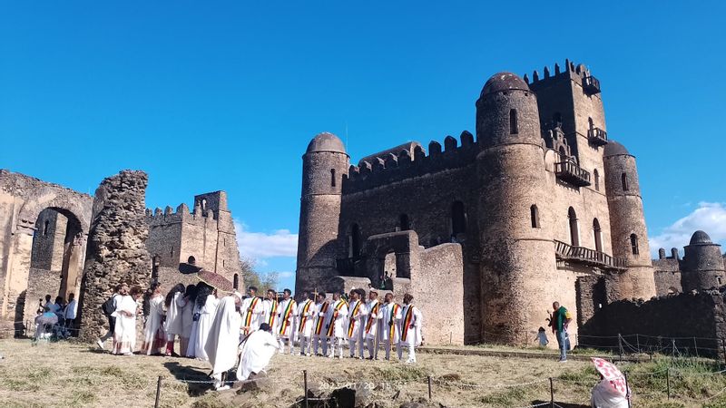 Addis Ababa Private Tour - Musicans performing tradational dances inside the compound of king Fasiledes/Gondar 