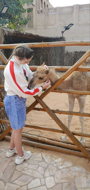 Dubai Private Tour - Guest with the ship of Desert, Camel, at Al Fahidi Bastakiya Dubai