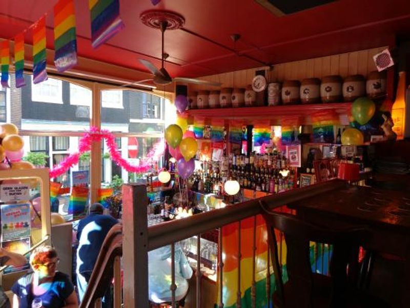 Amsterdam Private Tour - The oldest lesbian Cafe Bar 't Mandje interior