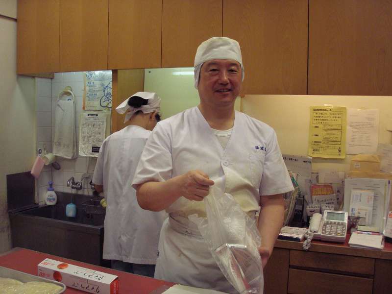 Kyoto Private Tour - My old classmate at the Yuba shop in Nishiki Market