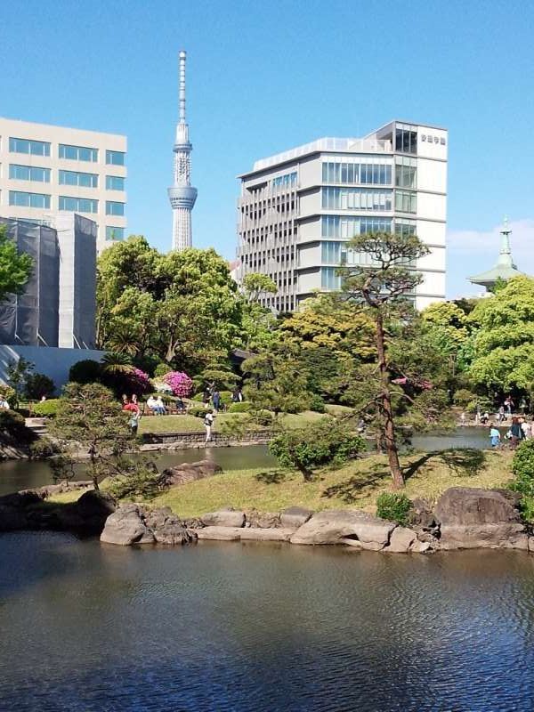 Tokyo Private Tour - Ryogoku Yasuda garden, typicak Japanese landscape garden, located beside National Sports center.