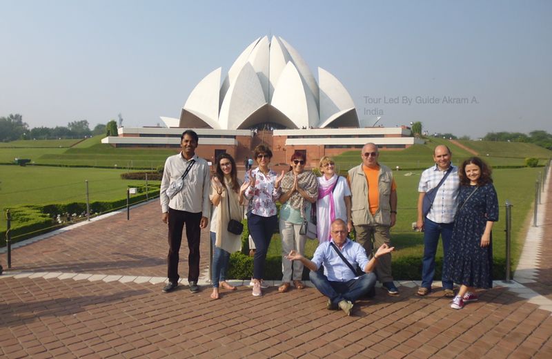 Delhi Private Tour - at Lotus temple in Delhi