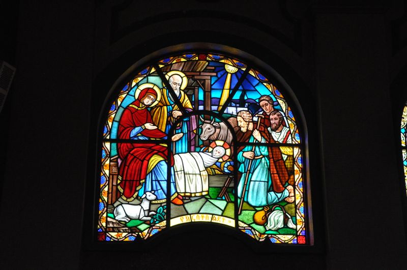 Addis Ababa Private Tour - Stained window glass inside Trinity Church /Addis Ababa