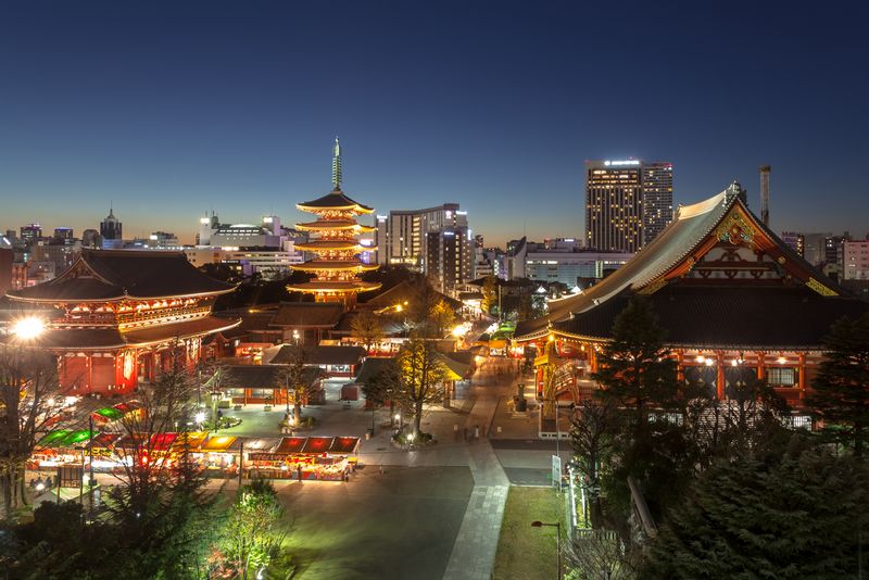 Tokyo Private Tour - night view of Asakusa